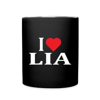 name t-shirt I love Liala t-shirt gift idea - Full Colour Mug - black - Front