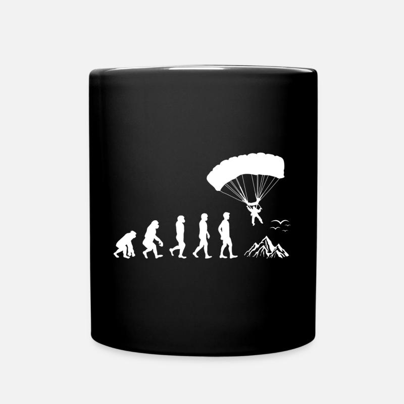 Fallschirmspringen Evolution - Tasse einfarbig - Schwarz
