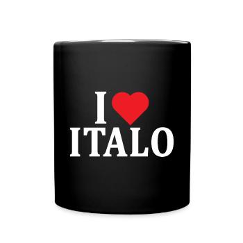 Name T-Shirt I love Italo T-Shirt Geschenkidee - Tasse einfarbig - Schwarz - Vorne
