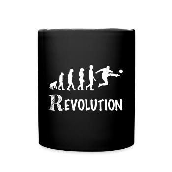 Fußball-Sportspieler-Revolution - Tasse einfarbig - Schwarz - Vorne