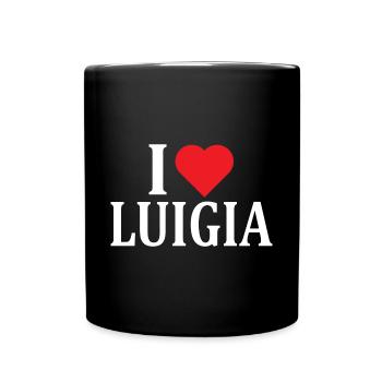 name t-shirt I love Luigia t-shirt gift idea - Full Colour Mug - black - Front
