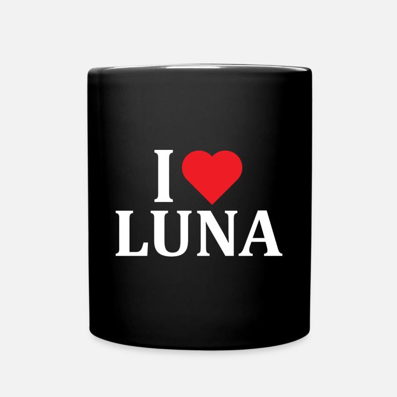 Name T-Shirt I love Luna T-Shirt Geschenkidee - Tasse einfarbig - Schwarz