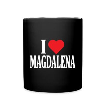 t-shirt nom J’aime Magdalena t-shirt - Mug uni - noir - Devant