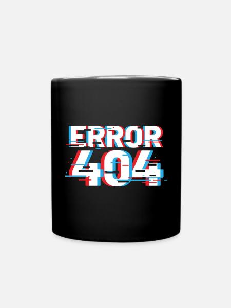 Erreur 404 Glitch - Mug uni - noir