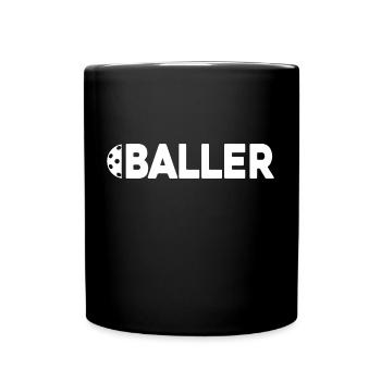 Floorball Floorball Floorball Trainer FloorBALLER - Full Colour Mug - black - Front