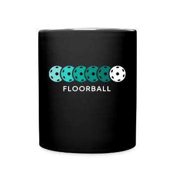 Floorball Unihockey Innebandy Floorballsport - Tasse einfarbig - Schwarz - Vorne