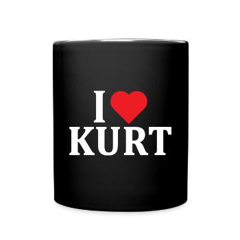 name t-shirt I love Kurt t-shirt gift idea - Full Colour Mug - black - Front