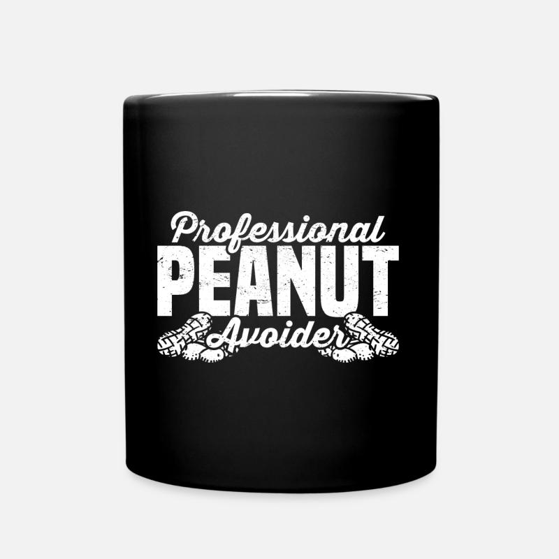 Erdnuss-Allergie Nuss-Allergie - Tasse einfarbig - Schwarz