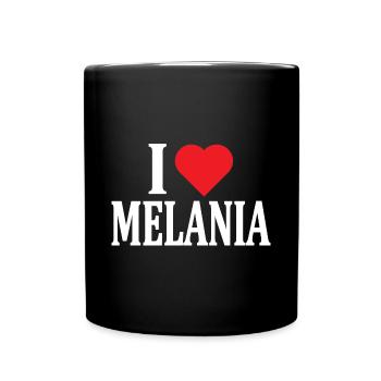 nom t-shirt J’aime Melania t-shirt idée cadeau - Mug uni - noir - Devant