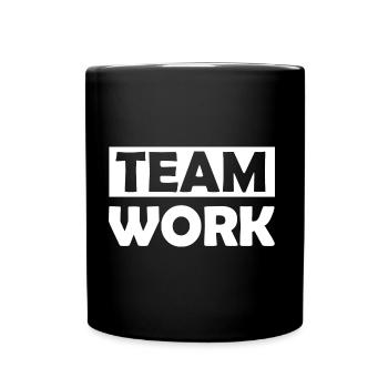 L’équipe au travail - Mug uni - noir - Devant