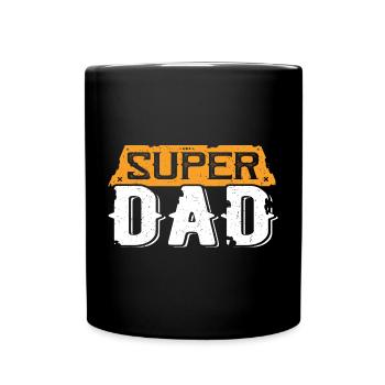 Faute de frappe de Super Papa Vintage Hero - Mug uni - noir - Devant