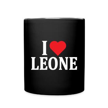 t-shirt name I love Lion T-shirt gift idea - Full Colour Mug - black - Front