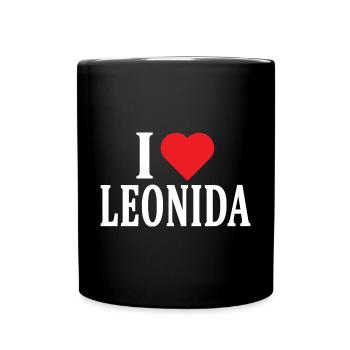 nom du t-shirt J’adore Leonida idée cadeau t-shirt - Mug uni - noir - Devant