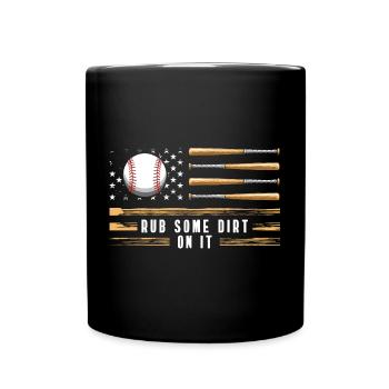 Baseball Player Winner America Team - Full Colour Mug - black - Front