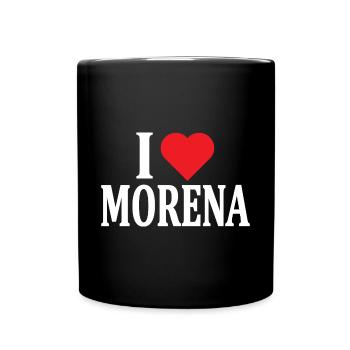 nom du t-shirt J’adore Morena idée cadeau t-shirt - Mug uni - noir - Devant