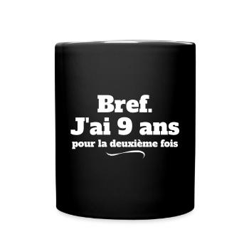anniversaire, anniversaire 18 ans, majeur, 18 ans - Mug uni - noir - Devant