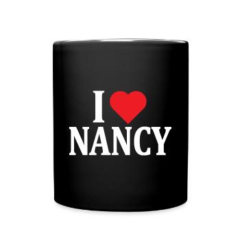 t-shirt name I love Nancy t-shirt gift idea - Full Colour Mug - black - Front
