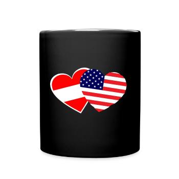 Dear USA and Austria, - Full Colour Mug - black - Front