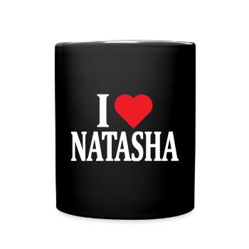 t-shirt I love Natasha t-shirt idée cadeau - Mug uni - noir - Devant