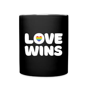 Pride Month LGBTQ - Liebe gewinnt - Tasse einfarbig - Schwarz - Vorne