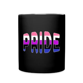 Pride logo Genderfluid - Full Colour Mug - black - Front