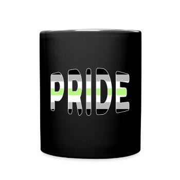 Pride logo Agender - Full Colour Mug - black - Front