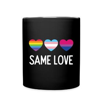 Pride Month LGBTQ - Gleiche Liebe - Tasse einfarbig - Schwarz - Vorne