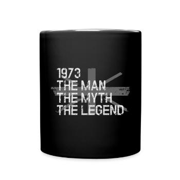 1973 Der Mann-Mythos Die Legende - Tasse einfarbig - Schwarz - Vorne