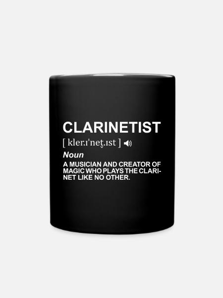 Klarinettenspieler Definition - Tasse einfarbig - Schwarz