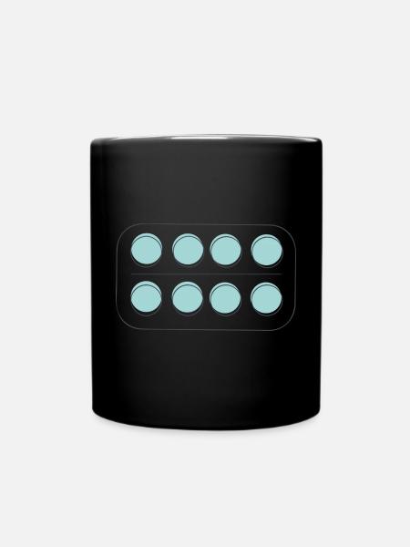 Medication pills pack - Full Colour Mug - black