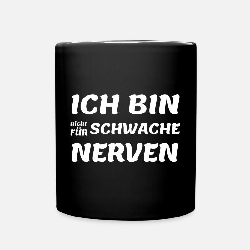 Spruch Shirt, Listige Spüche! - Tasse einfarbig - Schwarz