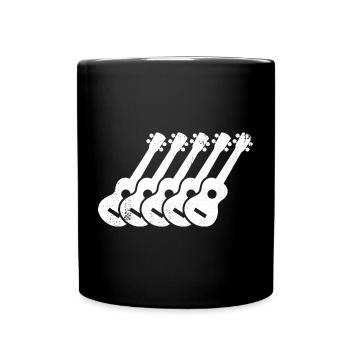 Ukulele Skizze - Tasse einfarbig - Schwarz - Vorne