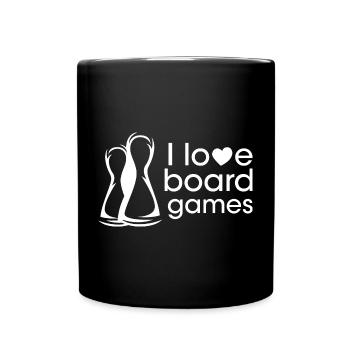Spiele boardgames symbol Brettspiele Symbol Logo - Tasse einfarbig - Schwarz - Vorne
