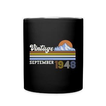 Millésime Septembre 1948 75ème Anniversaire Millésime - Mug uni - noir - Devant