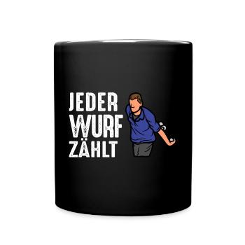 Boule Spruch Kugeln für Bouler Boccia Spiel - Tasse einfarbig - Schwarz - Vorne