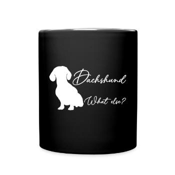 Dachshund, what else? Dachshund silhouette - Full Colour Mug - black - Front