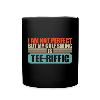 Golf Player Tee-Riffic Golf Swing - Full Colour Mug - black - Front