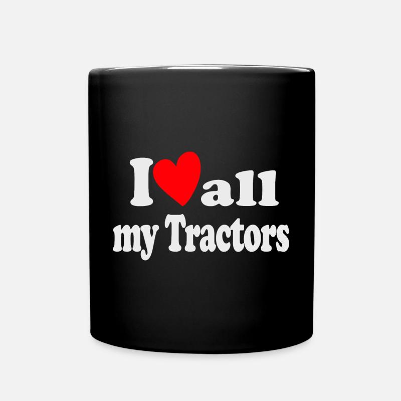 J’aime tous mes tracteurs - Mug uni - noir