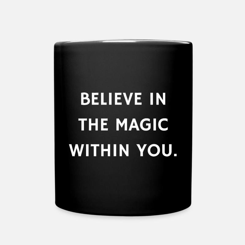 Empowering Inner Magic Typography Design - Full Colour Mug - black