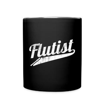 Funny Flutist - Full Colour Mug - black - Front