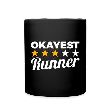 Coureur moyen - Mug uni - noir - Devant
