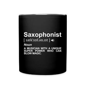 Dictionnaire Saxophoniste - Mug uni - noir - Devant