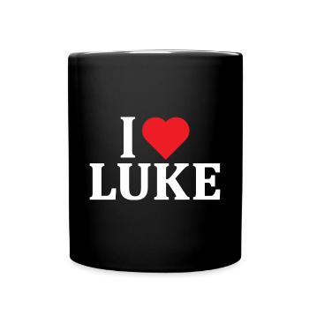 J’aime Luke T-Shirt T-Shirt idée cadeau - Mug uni - noir - Devant