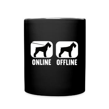 En ligne hors ligne Schnauzer Schnauzer géant Schnauzer Schnauzer - Mug uni - noir - Devant