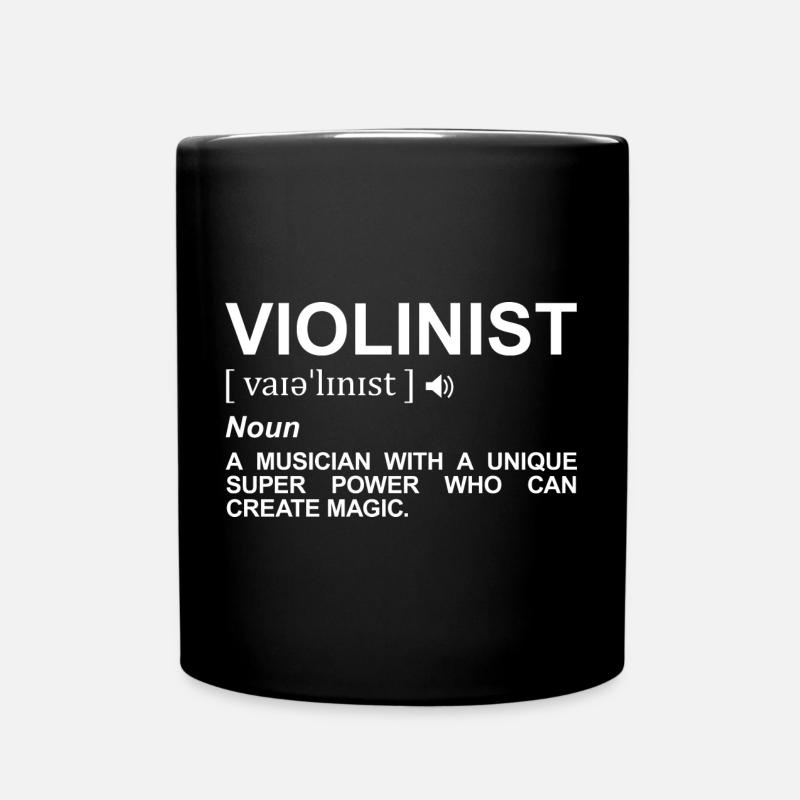 Violinisten Wörterbuch - Tasse einfarbig - Schwarz