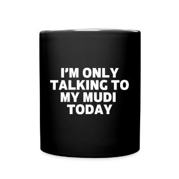 Mudi Womens Je ne parle qu’à mon chien Mudi aujourd’hui - Mug uni - noir - Devant