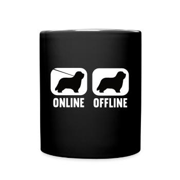 En ligne Hors ligne Bearded Collie Bearded Collies - Mug uni - noir - Devant