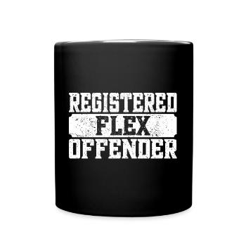 Vintage Registered Flex Offender - Tasse einfarbig - Schwarz - Vorne