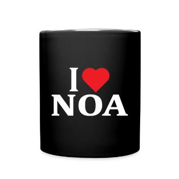 t-shirt I love Noa t-shirt gift idea - Full Colour Mug - black - Front