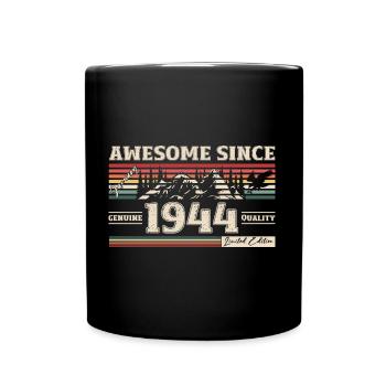 80e anniversaire génial depuis janvier Vintage 1944 - Mug uni - noir - Devant